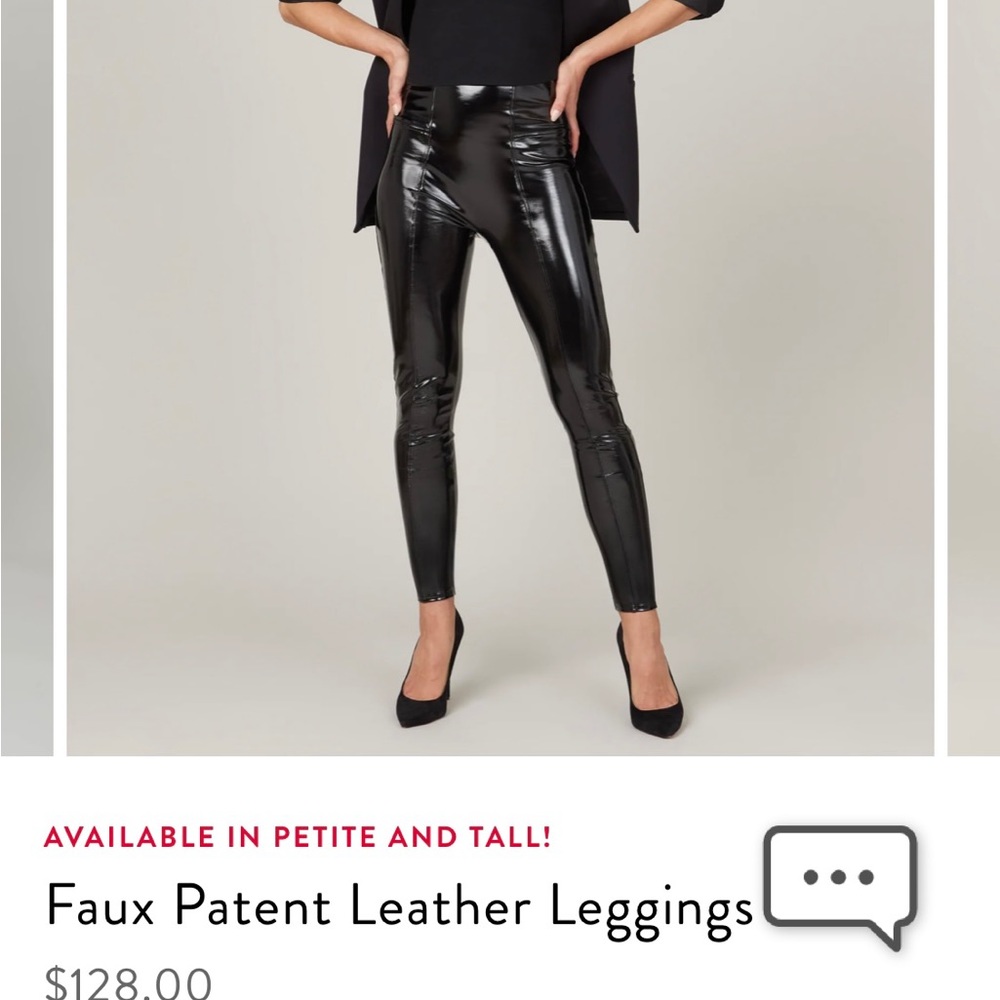 SPANX liquid leggings. Faux patent leather pants